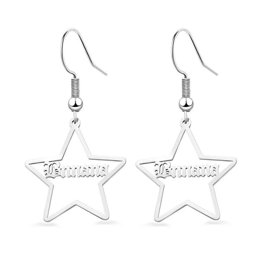 Custom Name Stainless Steel Earrings